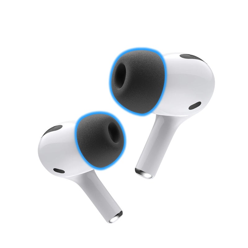 AutoLine Pro Foam Masters Memory Foam Ear Tips for AirPods Pro 1st & 2nd Gen | Comfortable | Secure | Better Noise Cancellation | Version 3.0 Replacement Buds (Medium - 3 Pairs, Black) - Image 1